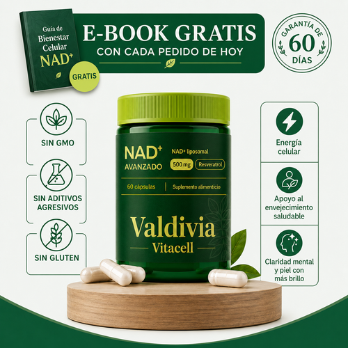 VitaCell NAD+ Advanced — Energía Celular y Vitalidad | 60 Cápsulas Liposomales 500mg