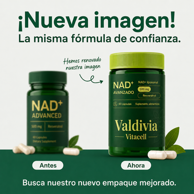 VitaCell NAD+ Advanced — Energía Celular y Vitalidad | 60 Cápsulas Liposomales 500mg
