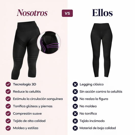LeggCurve® | Leggings de Drenaje Linfático Anti-Celulitis 3D