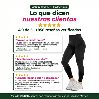 LeggCurve® | Leggings de Drenaje Linfático Anti-Celulitis 3D