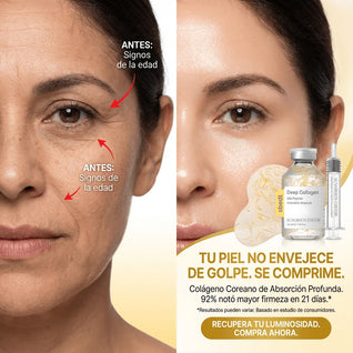 Deep Collagen® | Sérum  coreano con 30 péptidos de seda